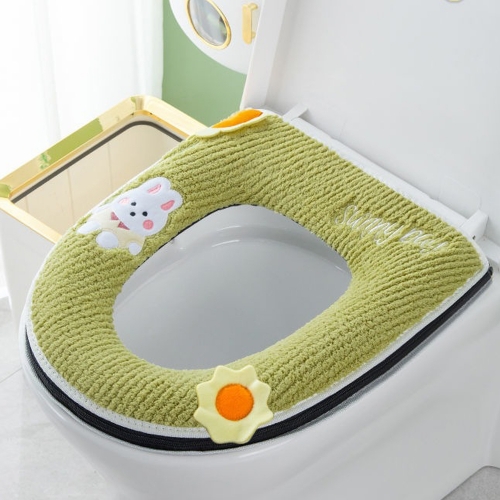 골지 아플리케 토끼 변기커버