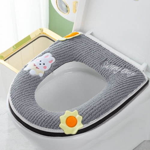 골지 아플리케 토끼 변기커버