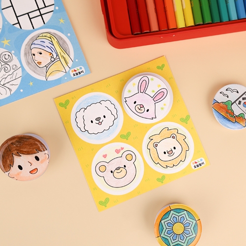 [오늘놀이] 나만의 컬러링 스마트톡 만들기 2종 세트(4종 택1/무지/우리나라/명화/동물/KC인증)