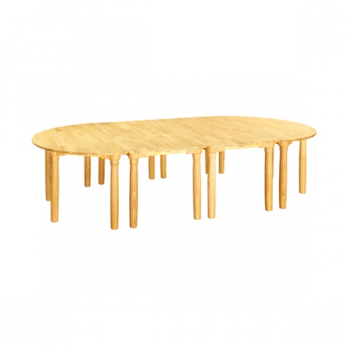 H73-1 초등학교 돌봄교실 원목 열린 책상 원목다리