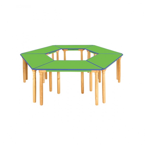 H83-1 돌봄교실 안전 연두 열린 학습대 원목다리