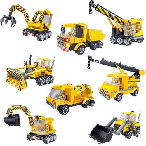 중장비블럭 8종/합체변신조립/8in1