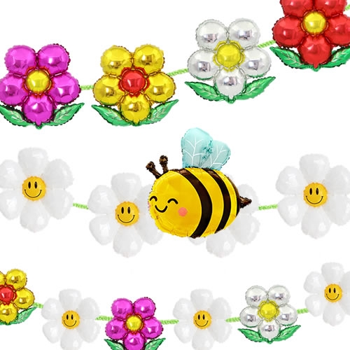 꿀벌과 봄꽃 풍선(6개)