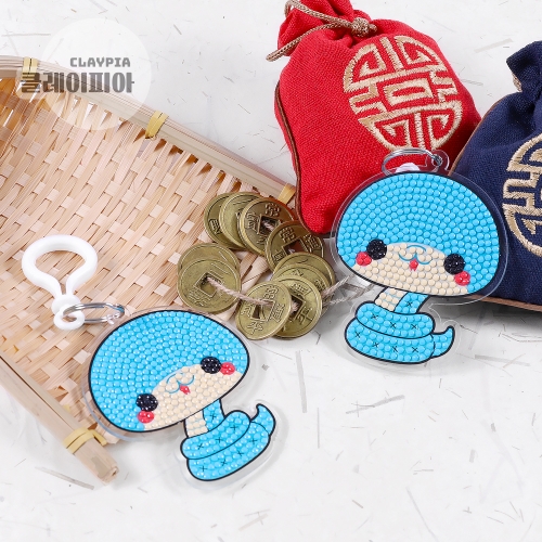 푸른뱀 보석십자수 만들기 패키지