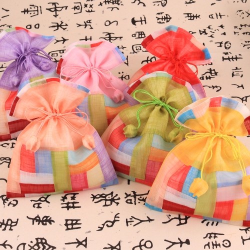 전통 사각 모시 복주머니 조각보 선물 포장 명절 모시주머니 외국인 친구 기념품