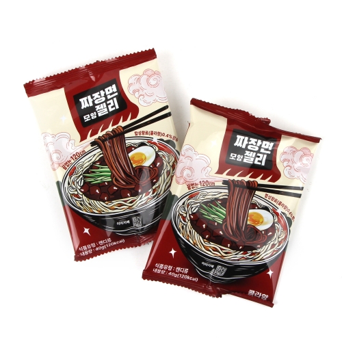 요거트향 우동 모양 젤리 콜라향 짜장면 모양 구미 이색간식