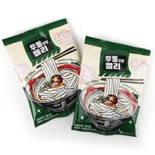 요거트향 우동 모양 젤리 콜라향 짜장면 모양 구미 이색간식