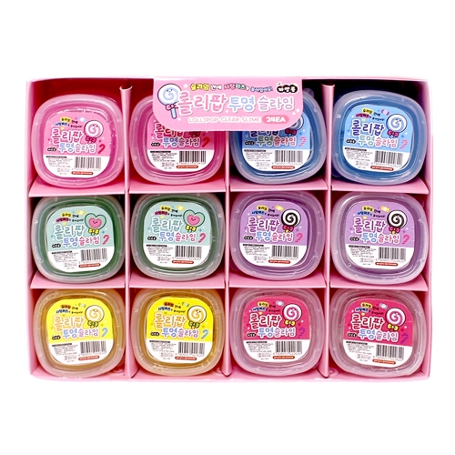롤리팝 투명 슬라임 (24개)