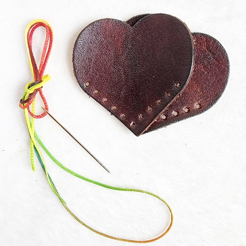 천연가죽하트책갈피만들기/단체수업패키지