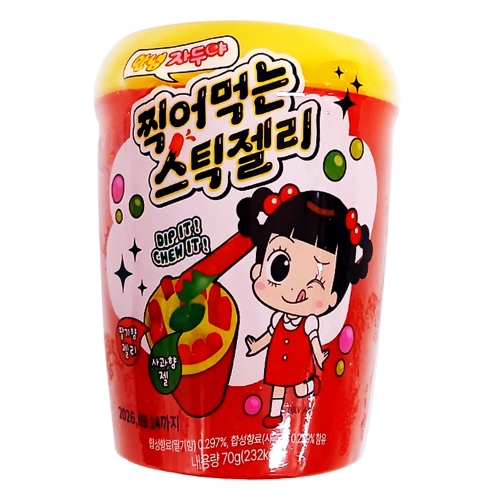 안녕 자두야 찍어먹는 스틱젤리 사과향 딸기향 콜라향 포도향 젤리