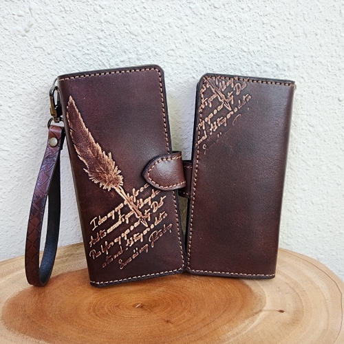 통가죽수제폰케이스/깃털펜DB/주문제작/선물폰케이스/S24울트라/모든기종가능