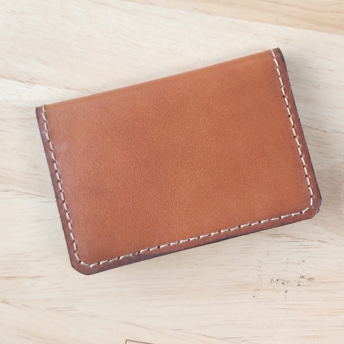선물/수제카드지갑/통가죽수제카드명합지갑/브라운