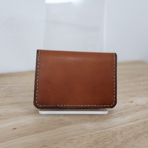 선물/수제카드지갑/통가죽수제카드명합지갑/브라운