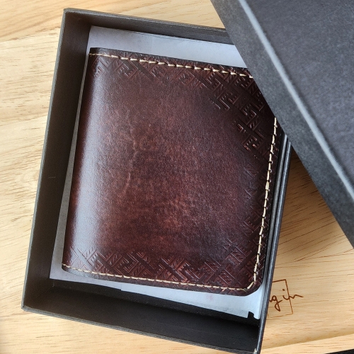 수제반지갑/통가죽지갑선물/심플다크브라운/남자반지갑수제지갑/통가죽수제카드지갑