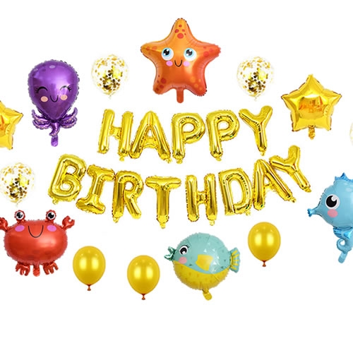 테마 별 생일 풍선 세트