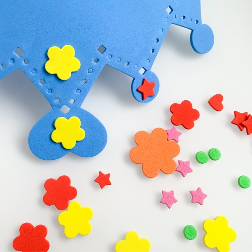 [대원피앤피] EVA 플라워 왕관 만들기(핑크/하늘)