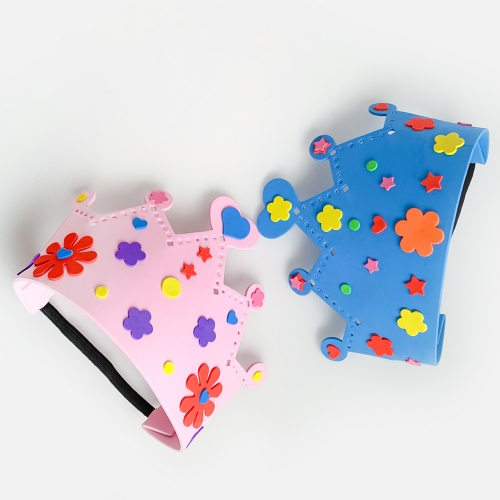 [대원피앤피] EVA 플라워 왕관 만들기(핑크/하늘)