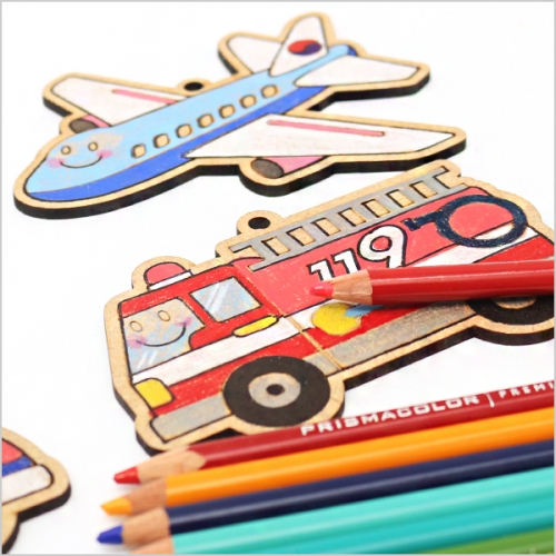 교통 팬시우드 키링(4종1세트)