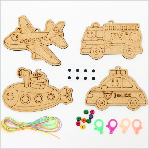 교통 팬시우드 키링(4종1세트)