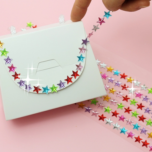 큐빅 스티커 3종(하트,별,꽃)