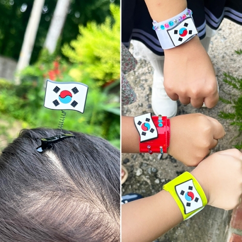 태극기 고무파츠 장식 2종(3개1세트)