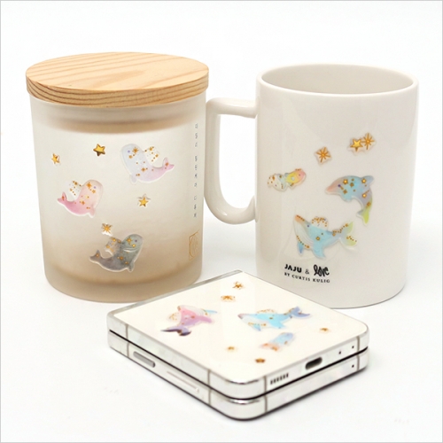 입체 샤이닝 스티커 4종