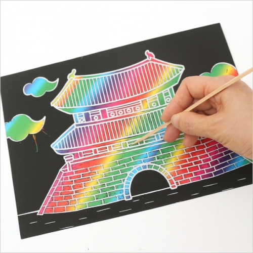 스크래치 종이 한국문화유산 4종세트