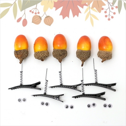 흔들 도토리 머리핀(5개1세트)