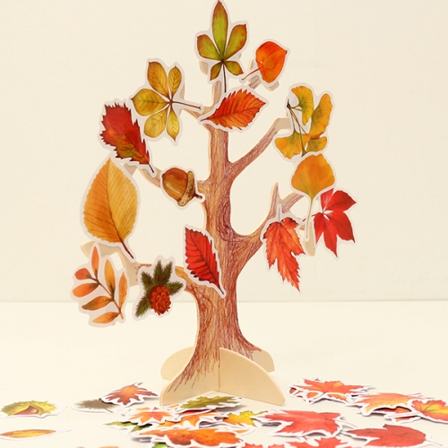가을 스티커 입체나무 꾸미기(4인용)