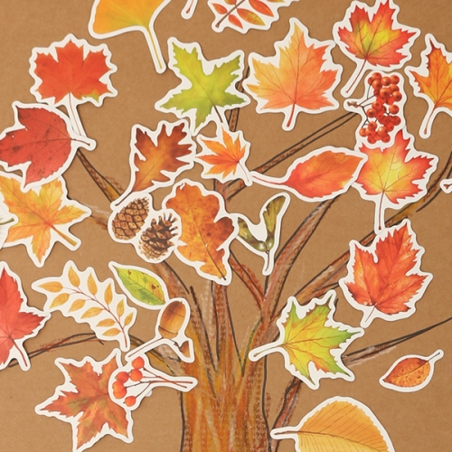 가을 스티커 입체나무 꾸미기(4인용)