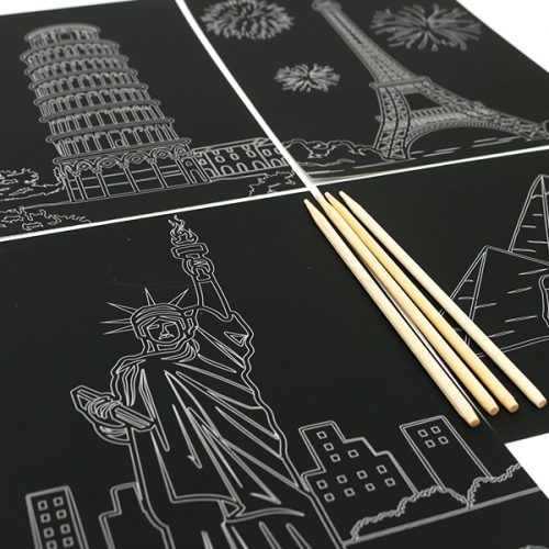 스크래치 종이 세계 문화유산 4종세트