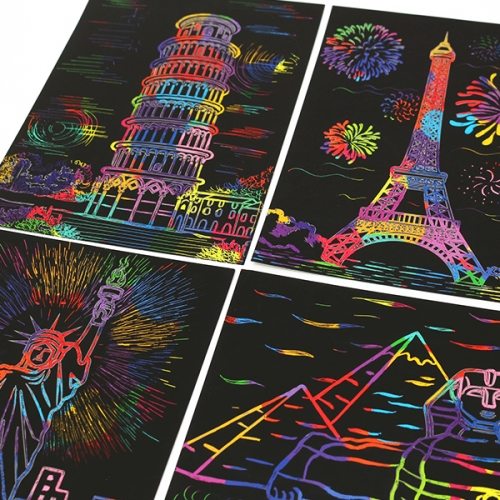 스크래치 종이 세계 문화유산 4종세트