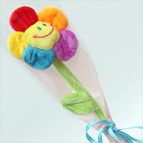 무지개 스마일 인형 꽃