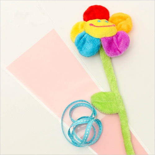 무지개 스마일 인형 꽃