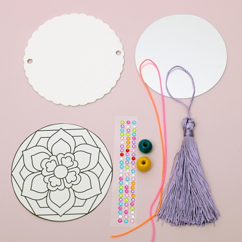 전통 문양 거울 노리개(1개)