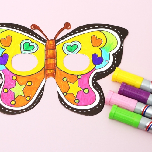 그리기 나비 가면(5인용)/스티커 포함