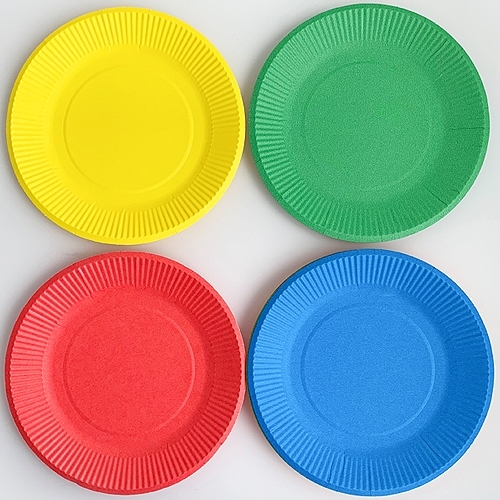 [대원피앤피] 종이접시 10개입(컬러 혼합)