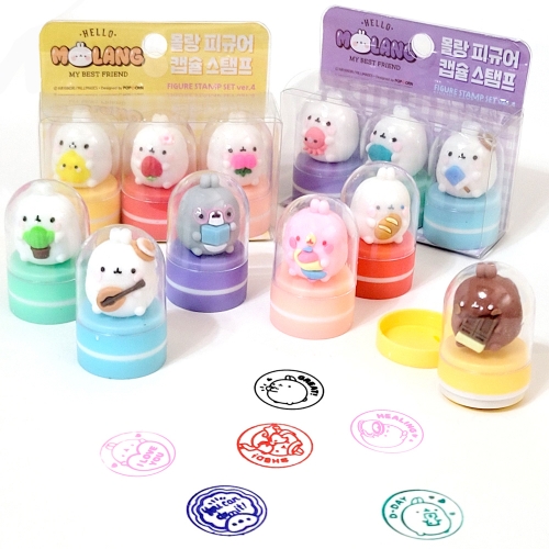 몰랑 캡슐 피규어 스탬프세트 4탄 (4개)