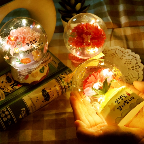 LED 카네이션 스노우볼 5set