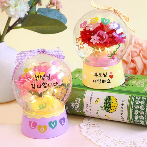 LED 카네이션 스노우볼 5set