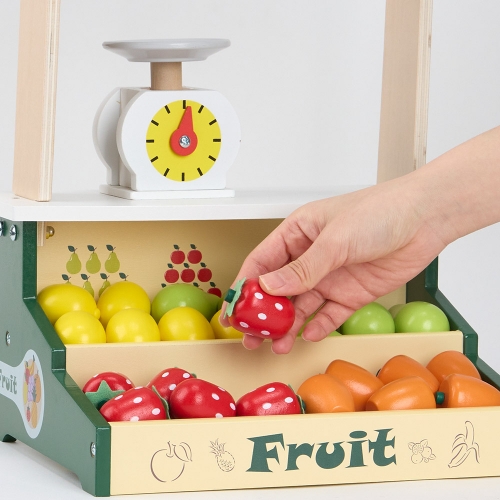 [캐스B]플레이 원목슈퍼마켓놀이대 과일(2826)