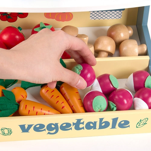 [캐스B]플레이 원목슈퍼마켓놀이대 야채(2825)