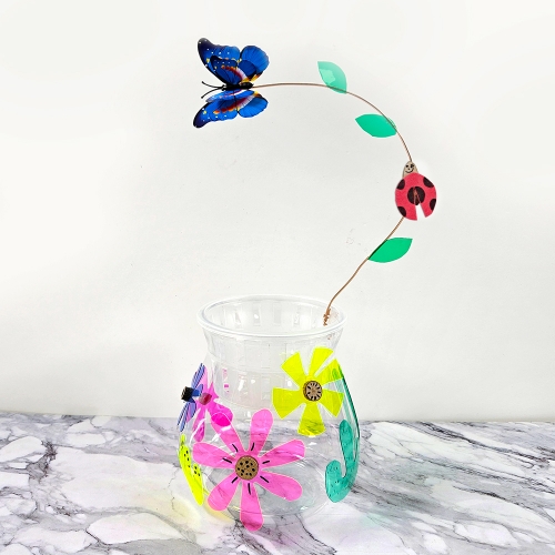 [만꾸] 꽃향기 투명화분