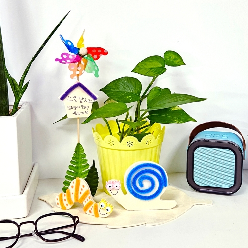 [만꾸] 바람개비 노랑화분