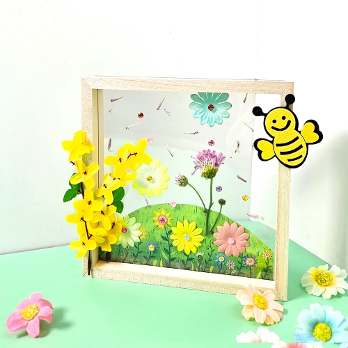 [만꾸] 봄꽃 압화액자