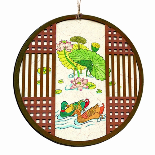 대형 전통 한옥 문살 액자 만들기_원형