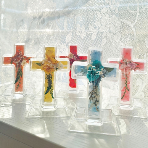 프리저브드 플라워 미니 십자가 (5종 택1)