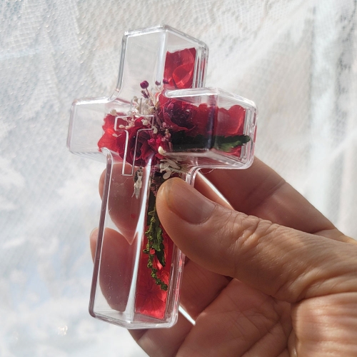 프리저브드 플라워 미니 십자가 (5종 택1)