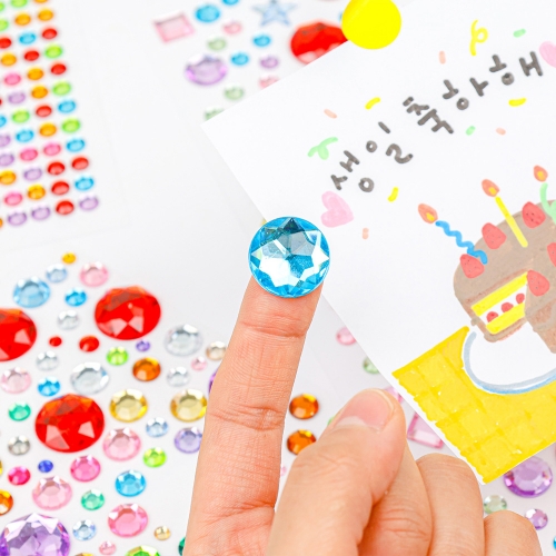 [대원피앤피] 큐빅 스티커 원형 만들기 재료 꾸미기 놀이