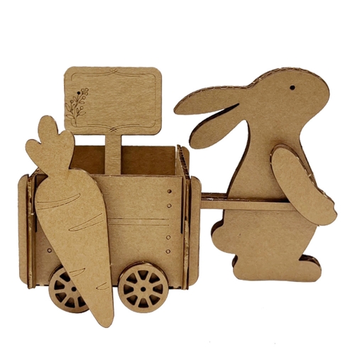 우든페이퍼 토끼 수레 보리 새싹 키우기